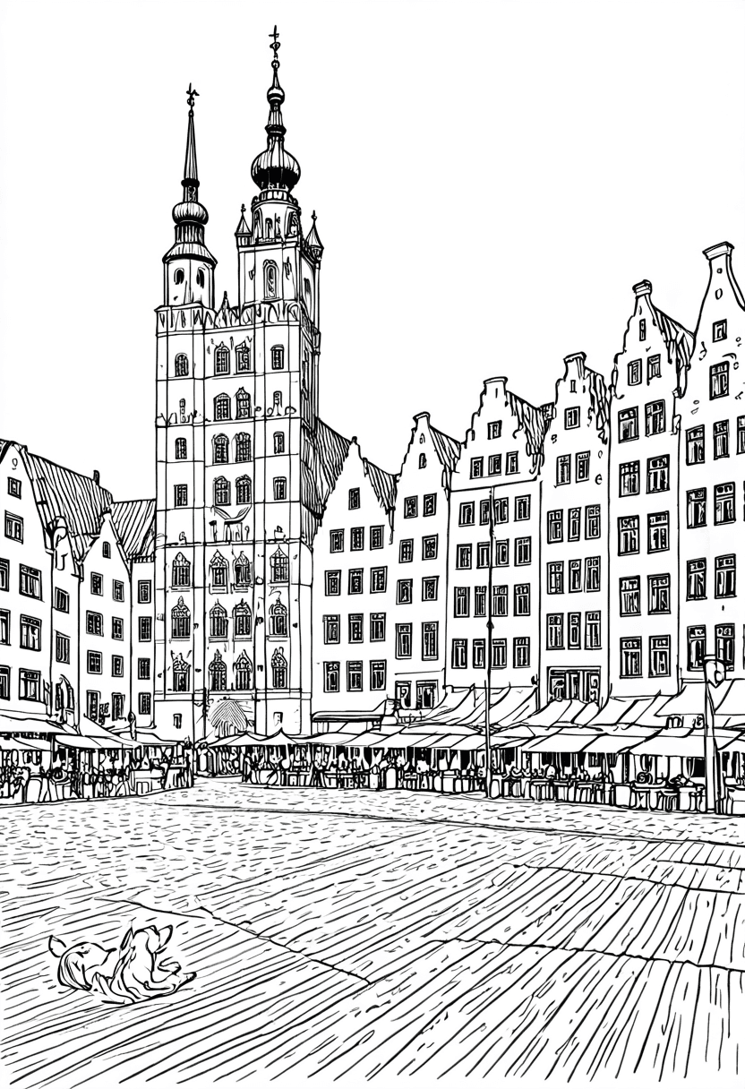 Old World Charm — free printable coloring page to download and print