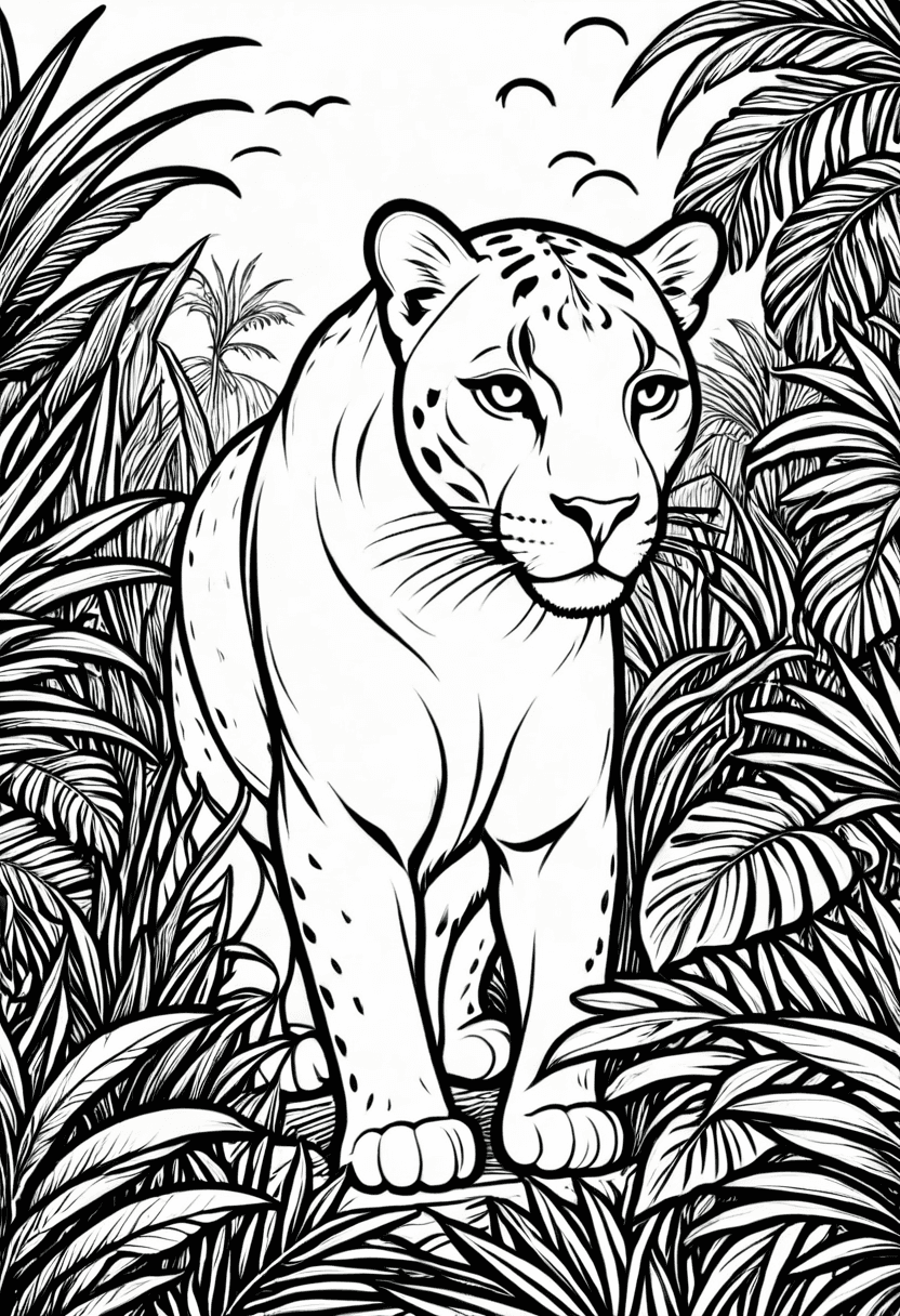 Palm Oasis Prowler — free printable coloring page to download and print