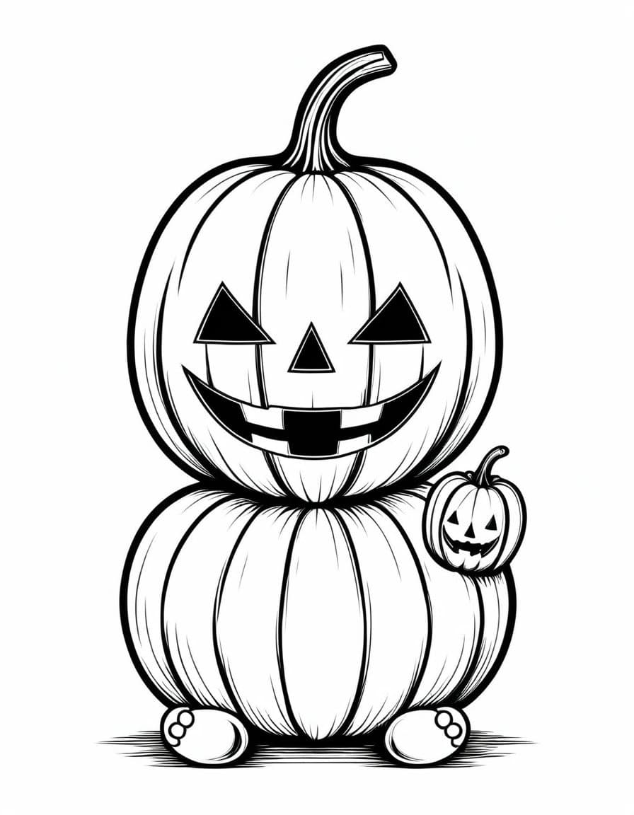 Pumpkin Pal Halloween Fun — free printable coloring page to download and print