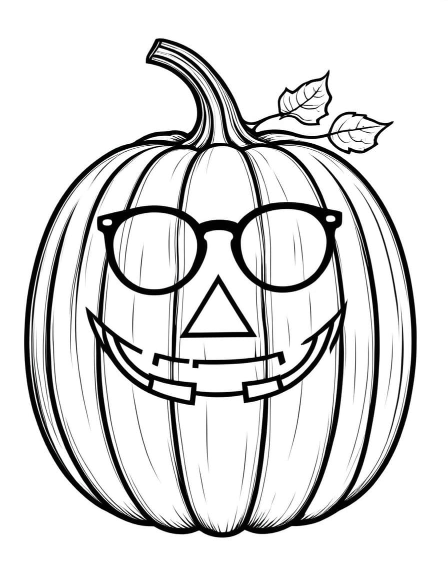 Pumpkin Smiles — free printable coloring page to download and print