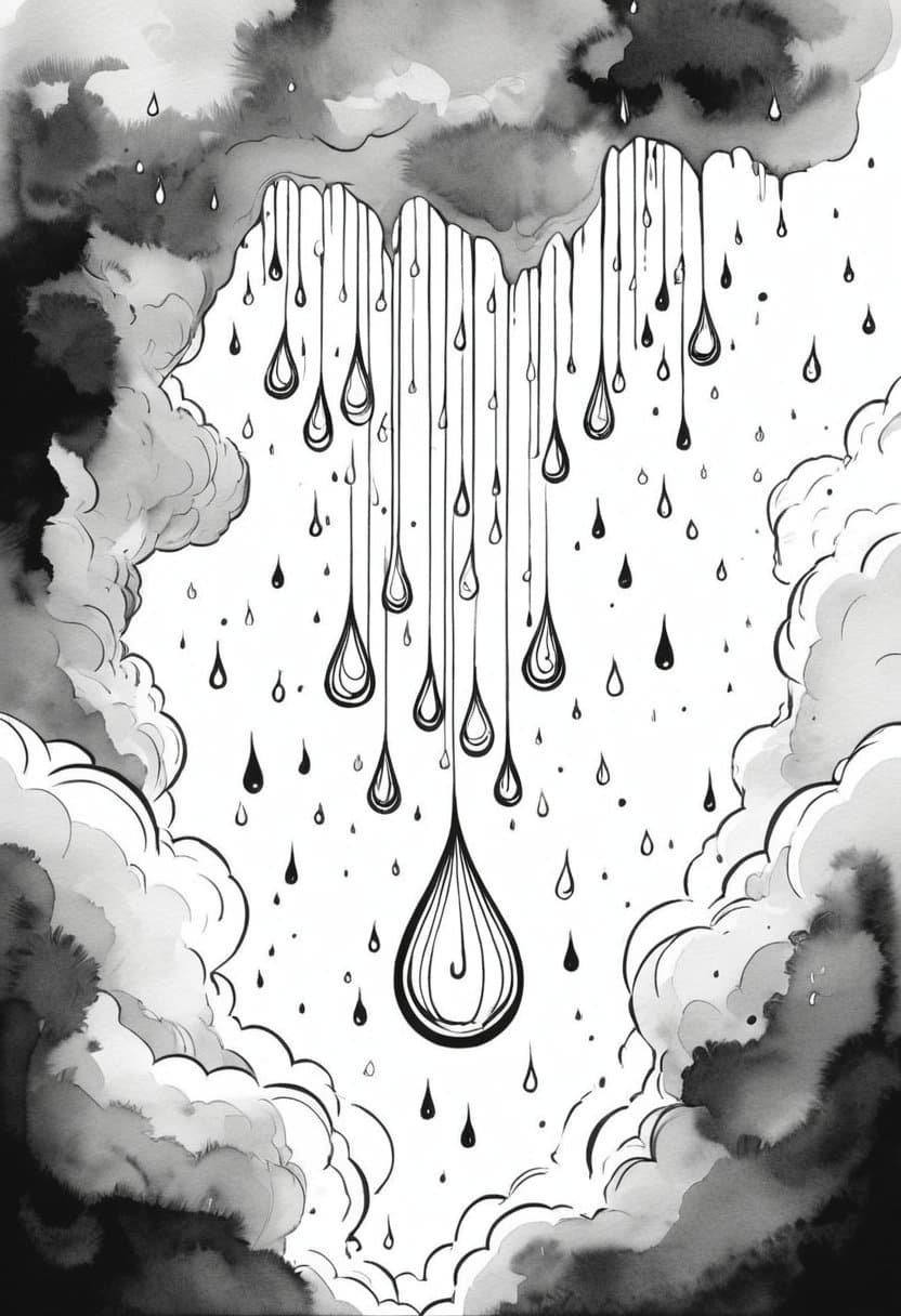 Raindrop Nebula — free printable coloring page to download and print