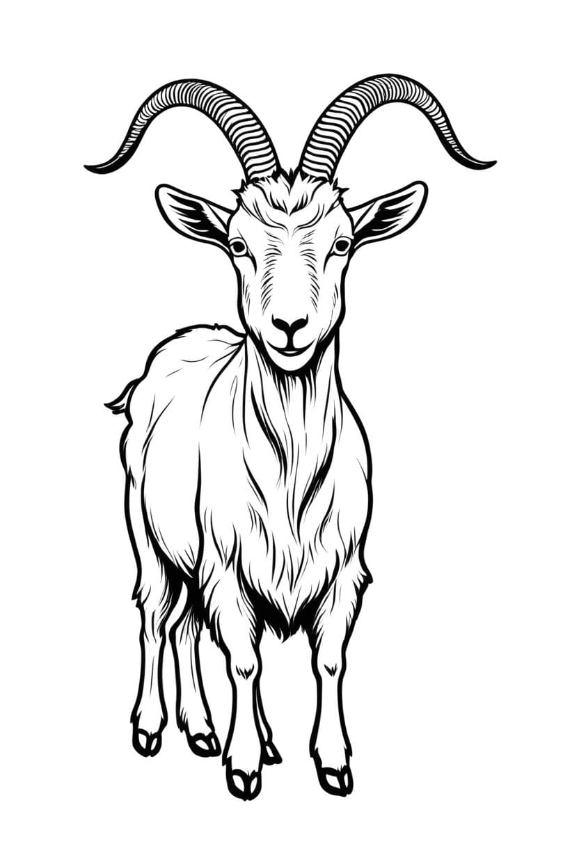 Ram — free printable coloring page to download and print