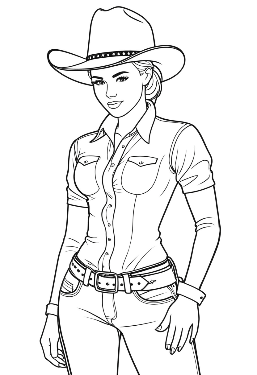 Ranchero Style — free printable coloring page to download and print