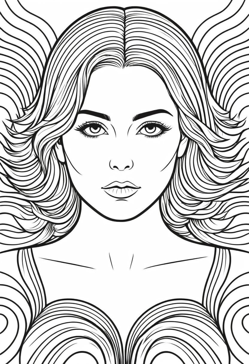 Retro Digital Shapeshifter — free printable coloring page to download and print