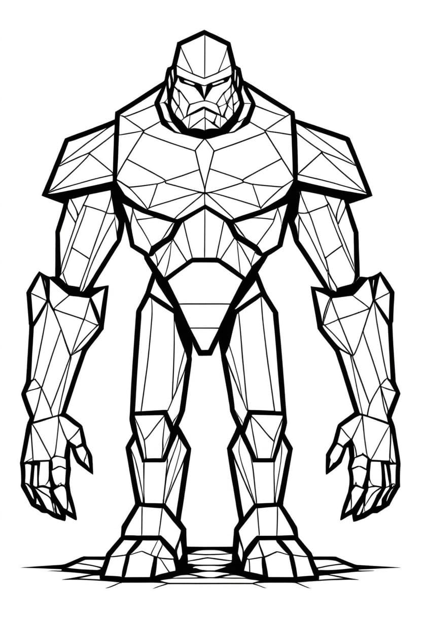 Robotic Monster — free printable coloring page to download and print