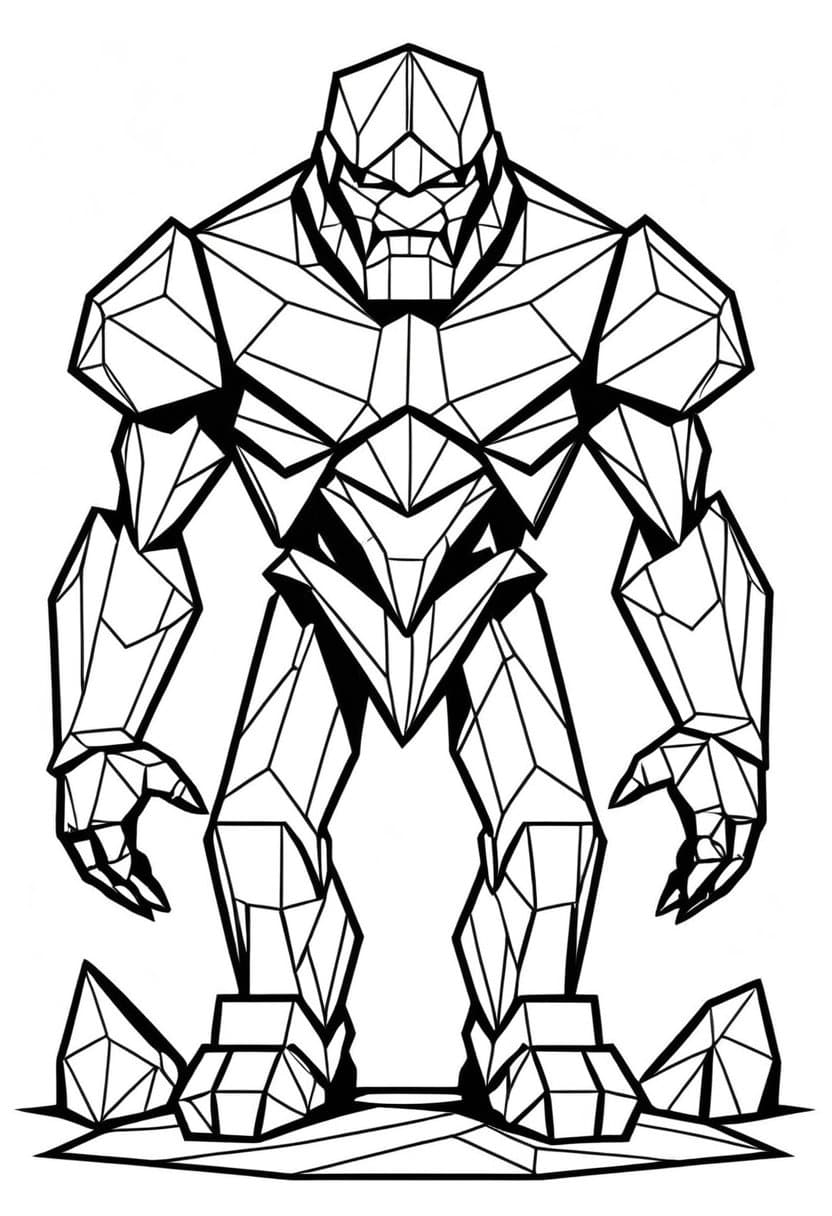 Rocky Monster — free printable coloring page to download and print