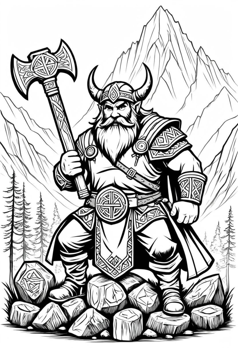 Runesmiths Gear — free printable coloring page to download and print