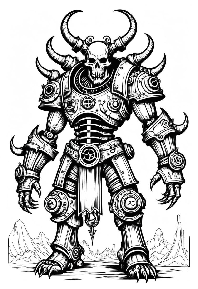 Rust Demon — free printable coloring page to download and print