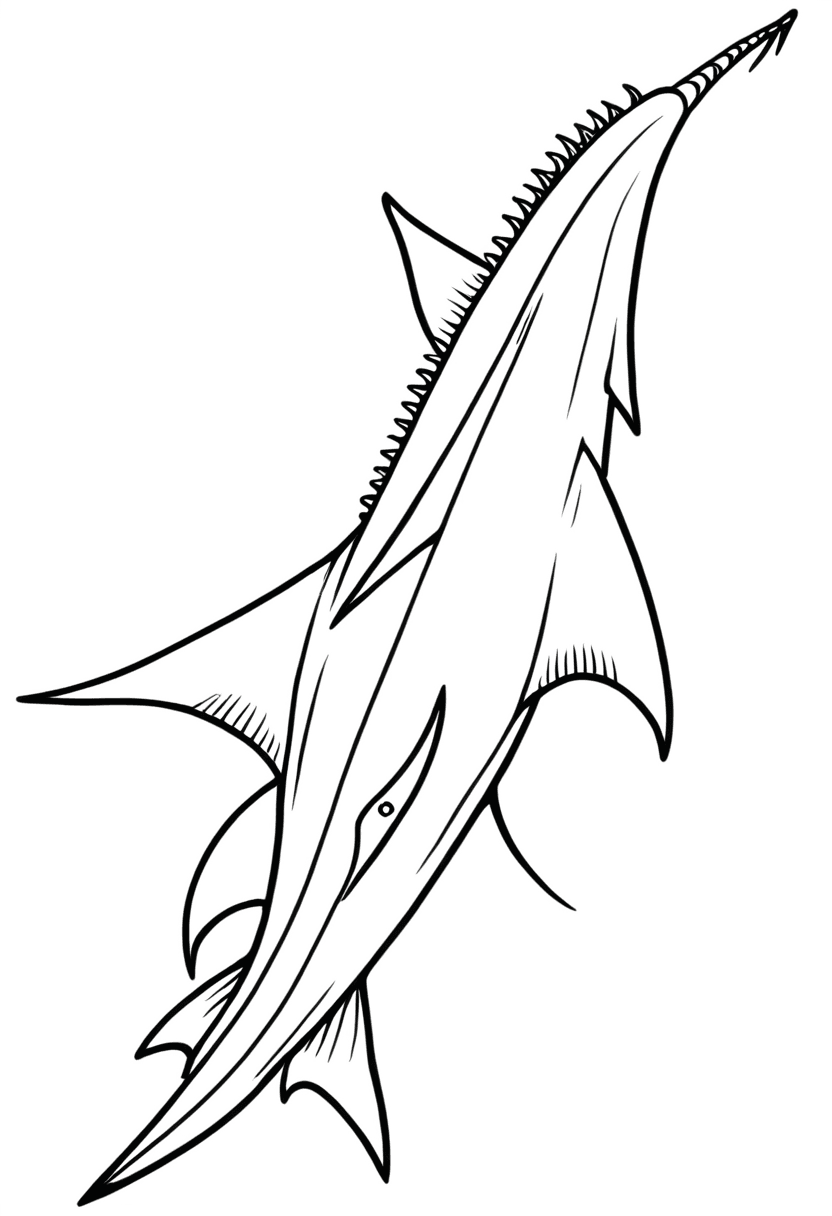 Shark Artwork — free printable coloring page to download and print