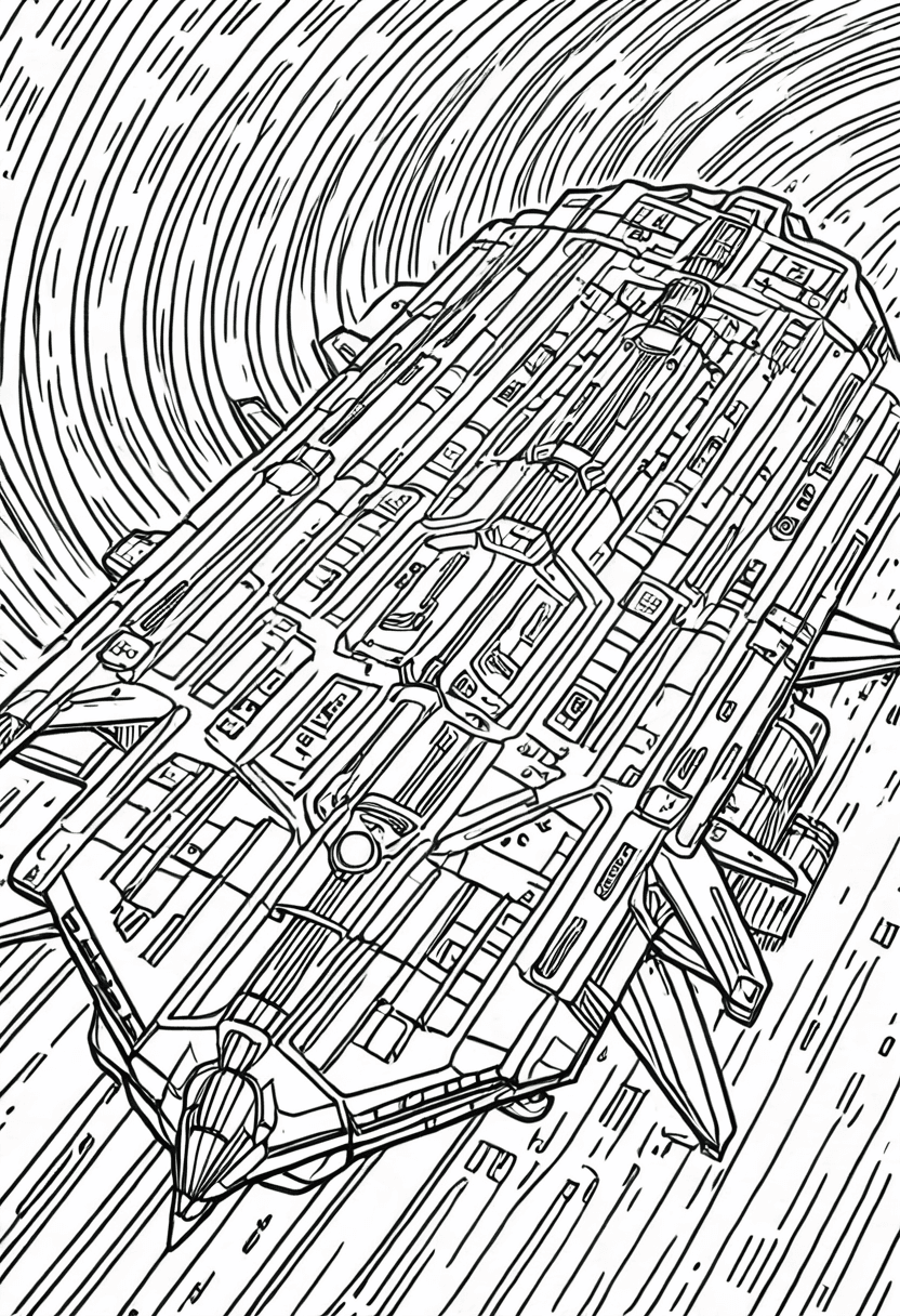 Space Odyssey Art — free printable coloring page to download and print