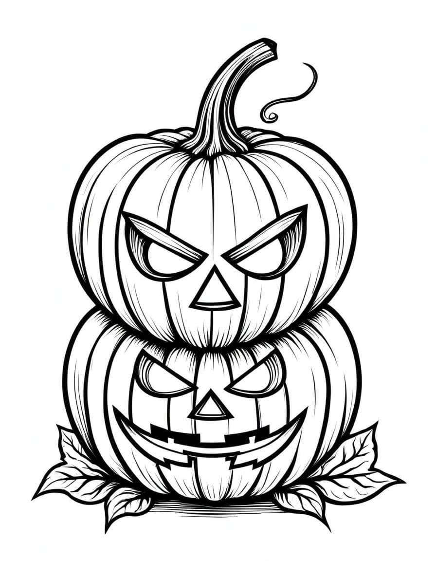 Spooky Halloween Carving Fun — free printable coloring page to download and print