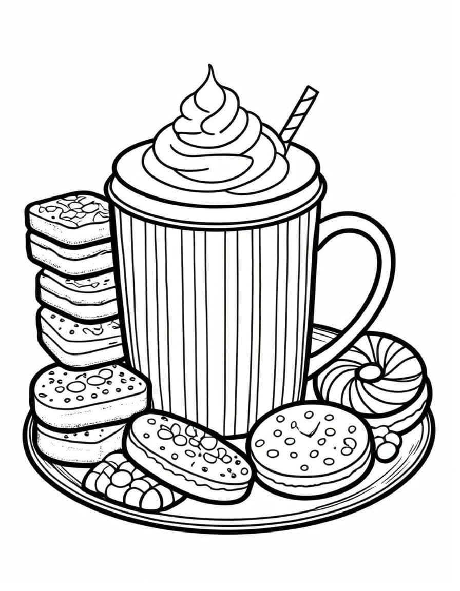 Sweet Fall Warmth — free printable coloring page to download and print