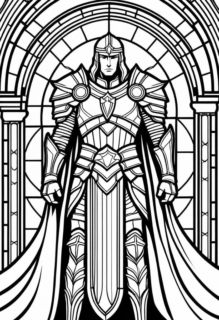 Thunder Paladin — free printable coloring page to download and print