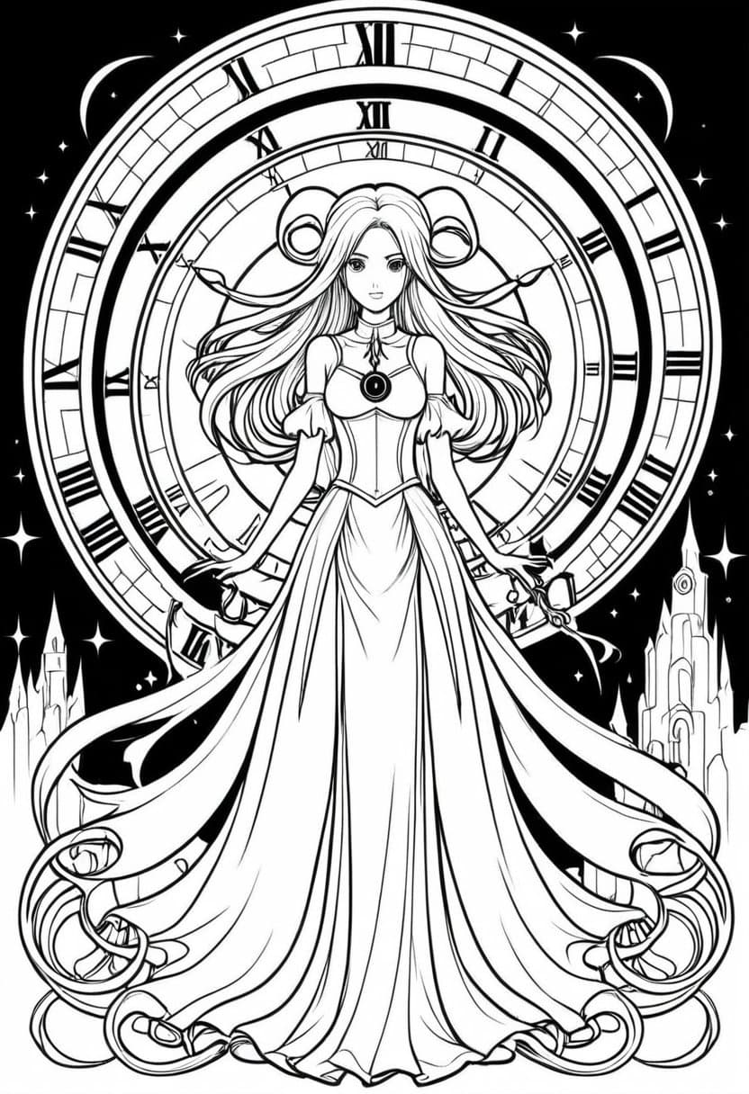 Time Weaver — free printable coloring page to download and print