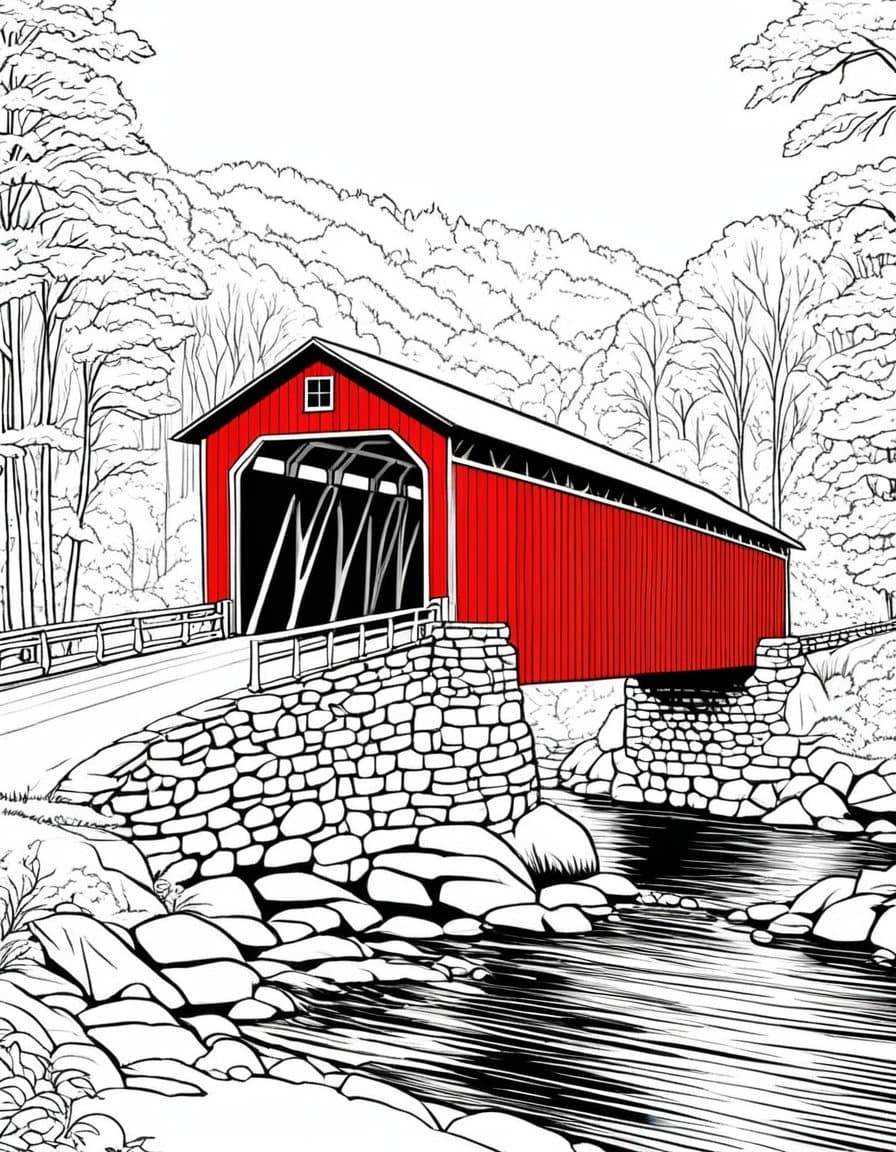 Timeless Crossing — free printable coloring page to download and print