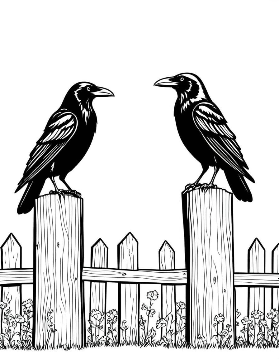 Twilight Ravens Converse — free printable coloring page to download and print