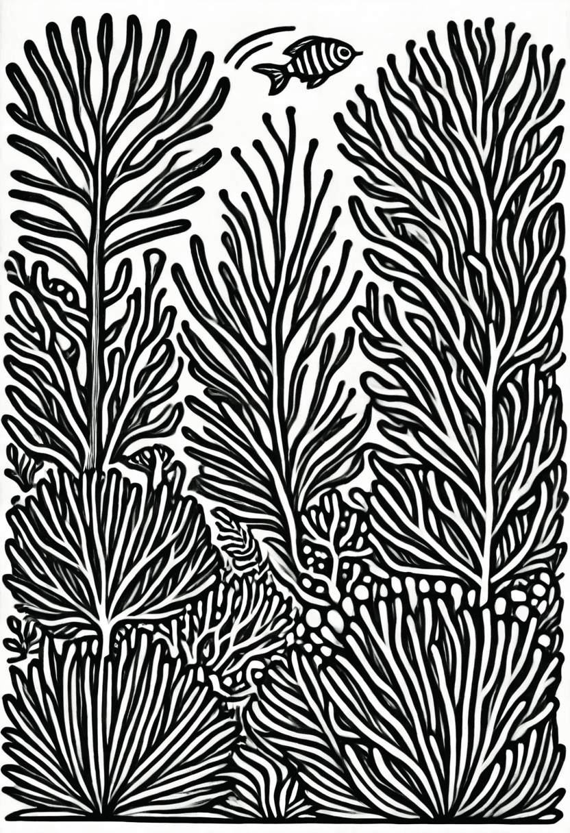 Underwater Wonderland — free printable coloring page to download and print
