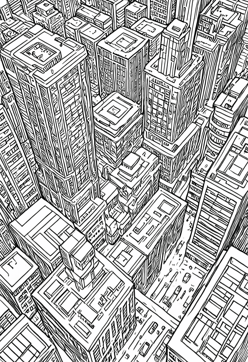 Urban Jumble — free printable coloring page to download and print