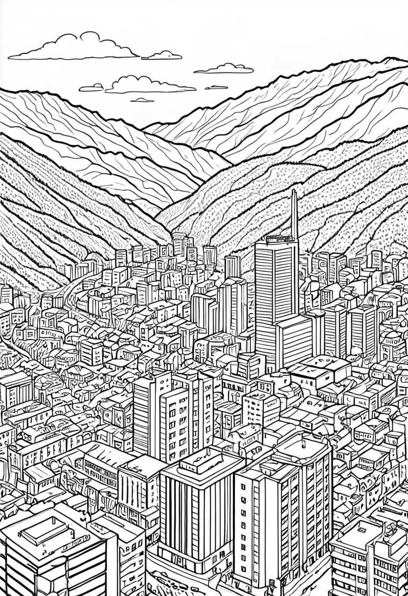 Urban Oasis — free printable coloring page to download and print