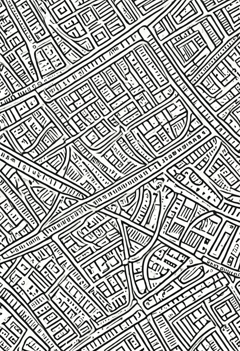 Urban Topography — free printable coloring page to download and print