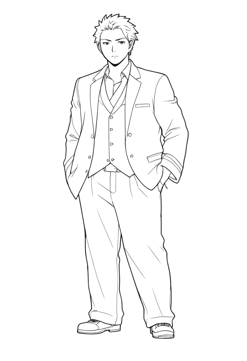 Urbane Portrait — free printable coloring page to download and print