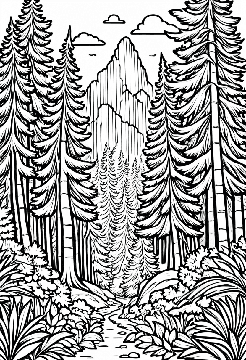 Wilderness Escape — free printable coloring page to download and print
