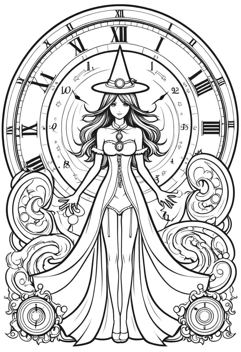 Witchs Reality Gateway — free printable coloring page to download and print