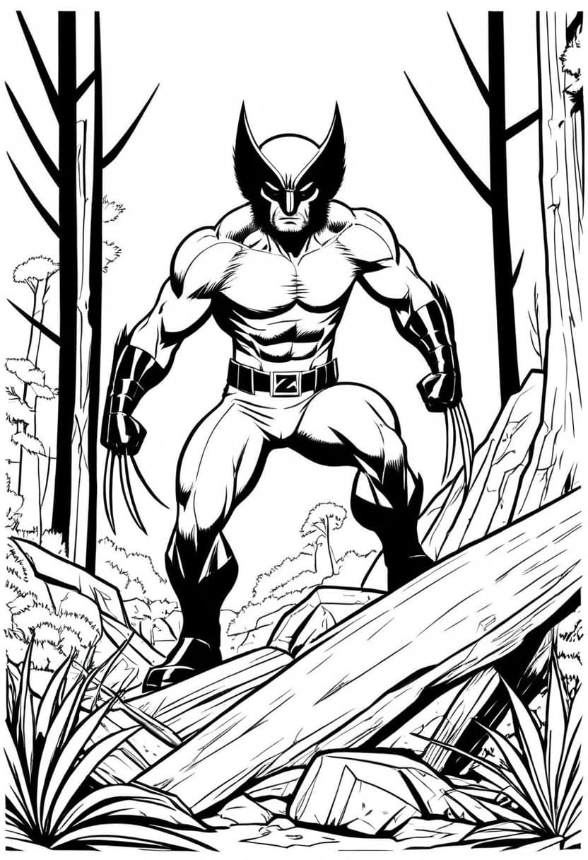 Wolverine: Forest Hero — free printable coloring page to download and print